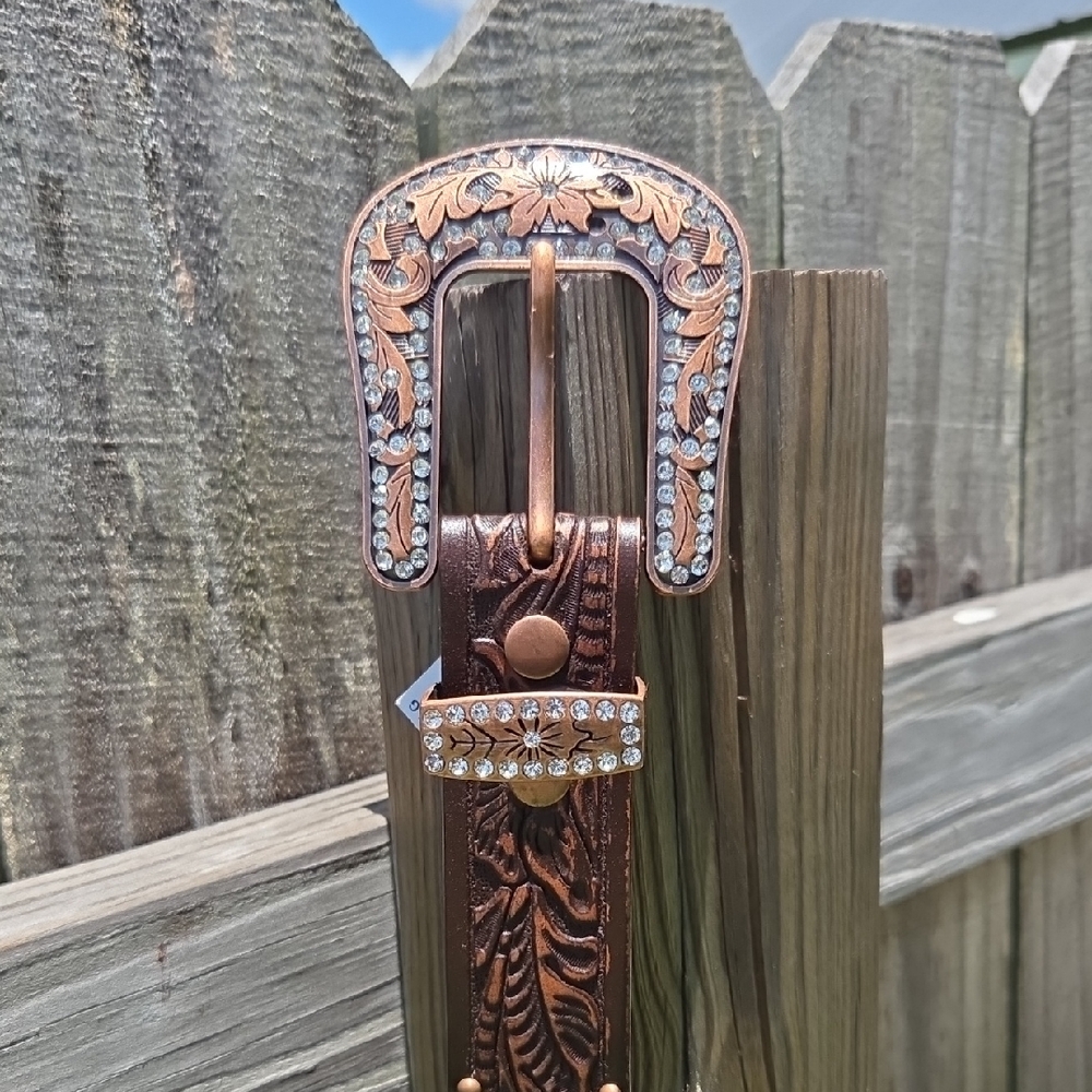 Angel Ranch Brown Embellished Women's Belt